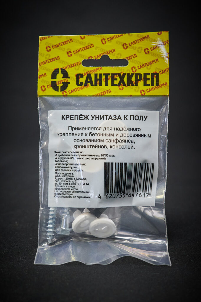 Крепеж унитаза к полу белый
